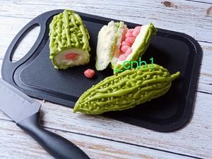 清爽一夏～苦瓜象形馒头 *花儿馒头267的做法 步骤20