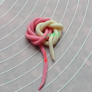 美满的曼陀罗结馒头（编结E） *花儿馒头250的做法 步骤35