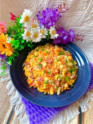 椰菜花炒飯（減肥炒飯）的做法 步骤13