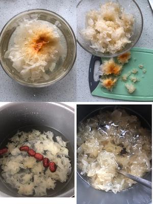 好一碗秋季佳品「润肺止咳汤」银耳红枣雪梨汤的做法 步骤1