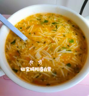 吃一次就爱上的宝宝辅食！西红柿菠菜细汤面（10个月以上婴幼儿辅食）宝宝蔬菜面条！的做法 步骤9