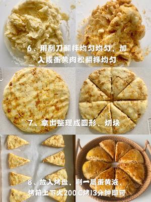 咸蛋黄肉松司康的做法 步骤3