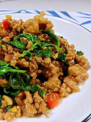 超级下饭菜·九层塔炒碎肉的做法 步骤10