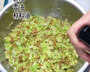 圆白菜猪肉蒸饺（烫面蒸饺）的做法 步骤5