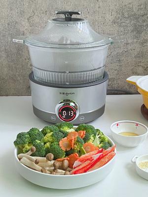 东菱蒸汽锅：花胶莲子瘦肉汽锅汤+蟹棒西兰花的做法 步骤7