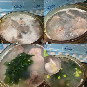 汤鲜味美·毛豆里脊肉片汤?的做法 步骤4