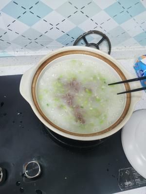 菠菜猪肝粥的做法 步骤8