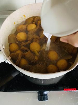 咖喱三宝（鱼蛋，猪皮，萝卜）的做法 步骤12