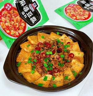 麻婆豆腐肉末粉丝煲的做法 步骤9