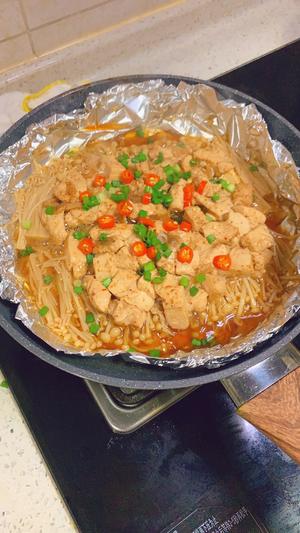 减脂餐—金针菇鸡胸肉的做法 步骤8