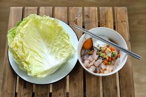 鸡肉虾仁白玉卷【11月北鼎蒸炖锅食谱】的做法 步骤3