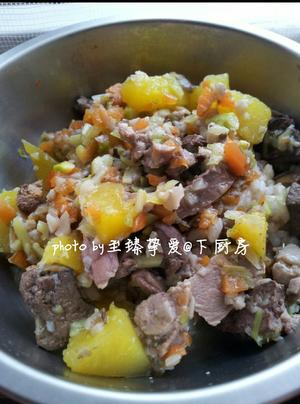 狗狗鲜食——鸡肝蔬菜饭的做法 步骤6