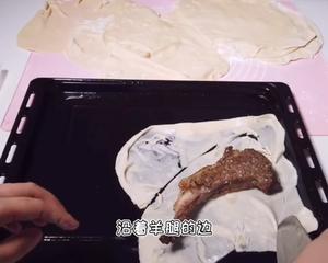 十元打卡新疆美食面包烤羊腿的做法 步骤11