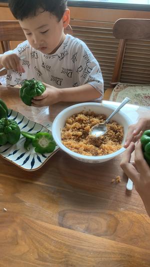 肉干饭甜椒?盅的做法 步骤10