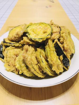 油炸茄子片(油炸茄子、金灿灿、外焦里嫩)的做法 步骤6