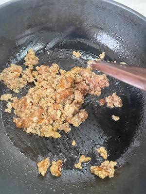 肉末橄榄菜四季豆的做法 步骤5