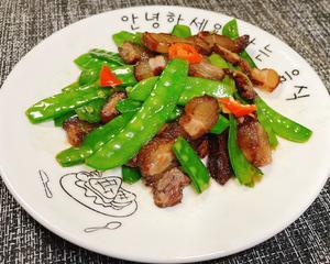 #年味#腊肉炒荷兰豆的做法 步骤12