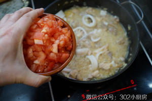 【0536】西班牙海鲜饭（paella） <;302小厨房>;的做法 步骤19