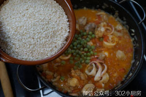【0536】西班牙海鲜饭（paella） <;302小厨房>;的做法 步骤24