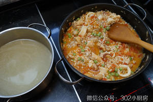 【0536】西班牙海鲜饭（paella） <;302小厨房>;的做法 步骤27