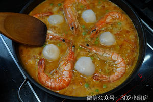 【0536】西班牙海鲜饭（paella） <;302小厨房>;的做法 步骤33