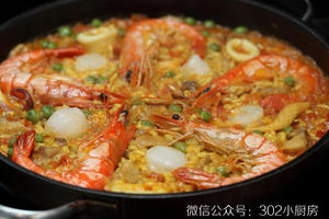 【0536】西班牙海鲜饭（paella） <;302小厨房>;的做法 步骤35