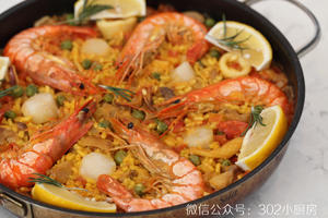 【0536】西班牙海鲜饭（paella） <;302小厨房>;的做法 步骤38