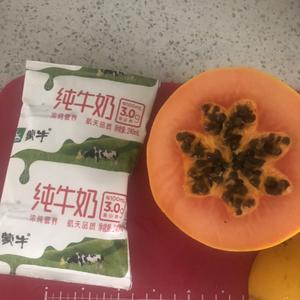 快速早餐-低卡健康的木瓜炖牛奶100大卡左右的做法 步骤1