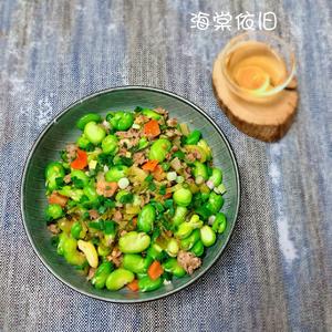 酸菜肉沫蚕豆的做法 步骤4