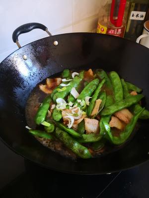 五花肉焖油豆角（扁豆角）的做法 步骤7