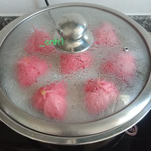 火龙果三角梅包（下） *花儿馒头194的做法 步骤27