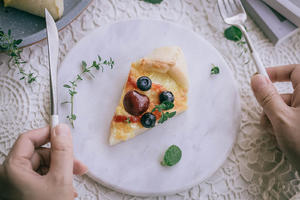 当榴莲遇见凤梨——花轮水果花样pizza（这是我吃过最有颜有品的水果披萨）的做法 步骤32