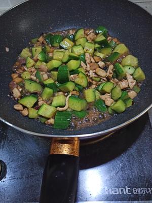 美味的下饭菜黄瓜杏鲍茹炒鸡肉的做法 步骤7