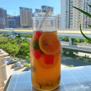 夏日清新水果茶?￼百香果柠檬茶（冷泡茶版本）的做法 步骤8