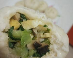 青菜、香菇、豆干、（素包子）的做法 步骤19