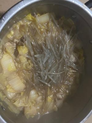 白菜猪肉豆腐炖粉条（宿舍版）的做法 步骤11