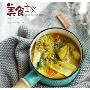 咖喱土豆年糕炖大白菜的做法 步骤7