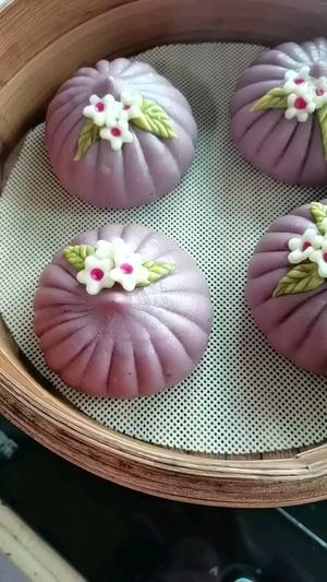 春暖花开.原创紫薯黑芝麻糖?包（一次发酵简易版，附详细视频教学）的做法 步骤21