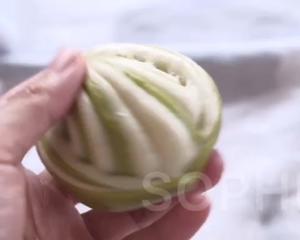 【菠菜双色花卷】馒头的花样的做法 步骤22