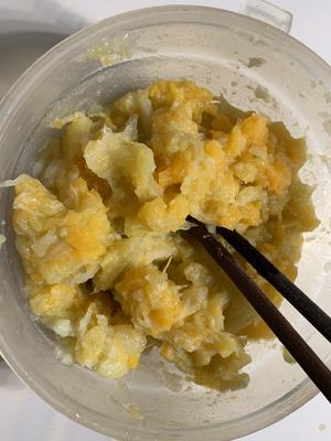 减脂低卡低碳甜品—红薯花椰菜布丁的做法 步骤2