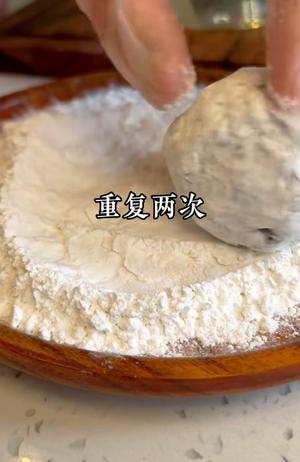 杂粮粘豆包紫米大福 粥 紫米饭团山药水果糕 休闲的做法 步骤14