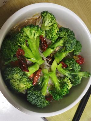 西蓝花碎肉蒸粉丝?（蒜蓉味）的做法 步骤7