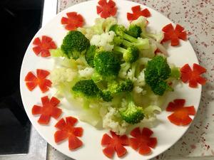 “日式寿喜三色花”西兰花、菜花、胡萝卜花的高颜值搭配，好吃又好看～的做法 步骤8