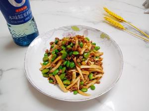 茭白肉沫毛豆子的做法 步骤8