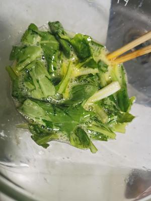 素（速）炒青菜鸡蛋的做法 步骤2