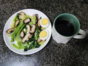 夏日一人食晚餐香菇青菜的做法 步骤8