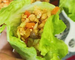 生菜包无米(菜花)炒饭简单又美味的减脂餐的做法 步骤9