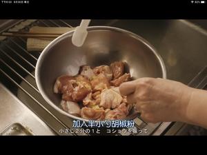 昨日的美食 日式炸鸡块 甘蓝叶炒小鱼的做法 步骤4