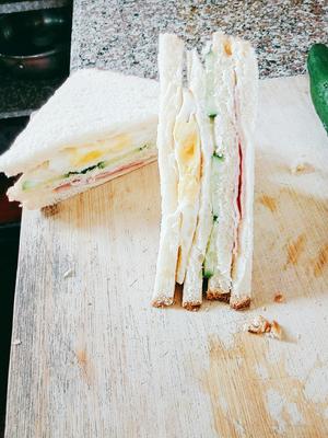 快手早餐——三明治（sandwich）的做法 步骤10