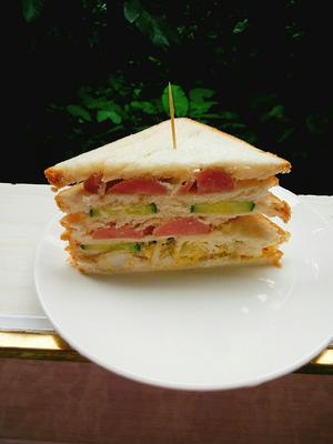 快手早餐——三明治（sandwich）的做法 步骤15